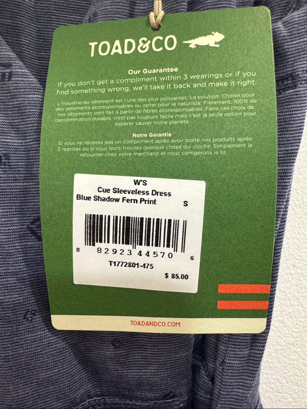 Toad&Co Wrap-Style Midi Dress in Slate Blue - Picture 4 of 4